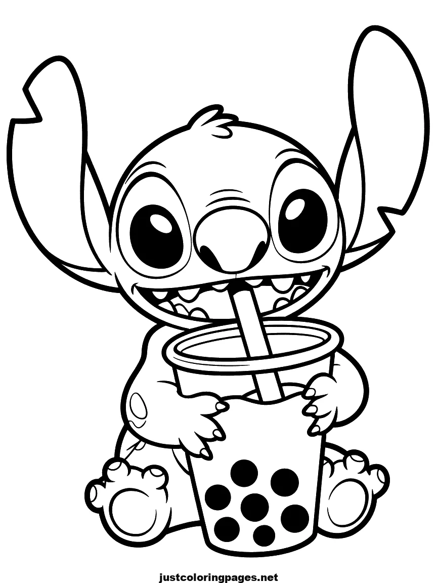 Desenho do Stitch para colorir e imprimir grátis