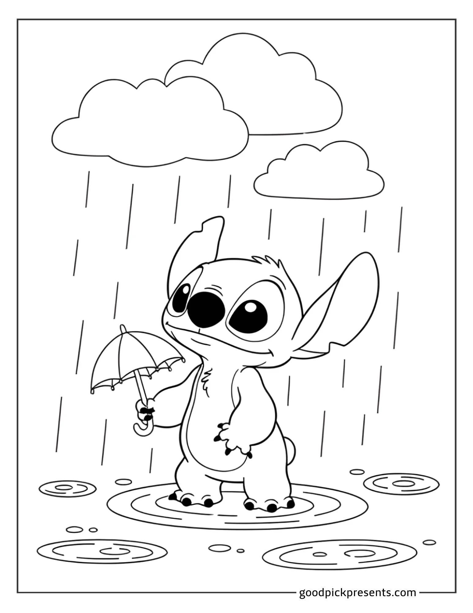 Desenho do Stitch para colorir e imprimir grátis