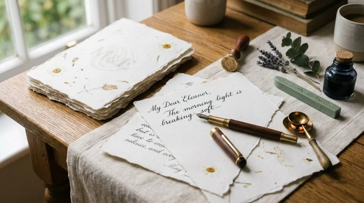 papel de carta artesanal personalizado em casa