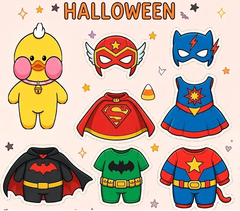 fantasias de super herois para paper duck