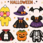 Paper Duck de Halloween para Baixar: Desenhos Fofos para Imprimir