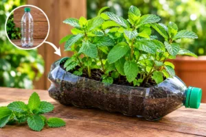 Como plantar hortelã em garrafa PET: meu passo a passo
